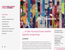 Tablet Screenshot of kunstschule-kreynhop.de